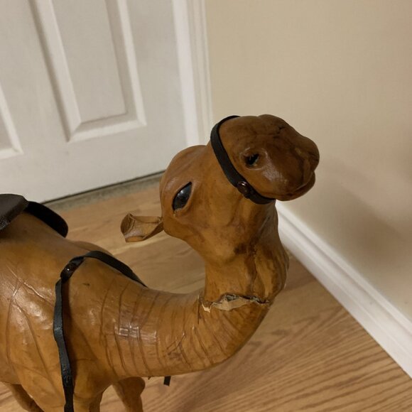 3 Moroccan Handcrafted Leather Camel Set Small Medium and Large - Picture 10 of 10